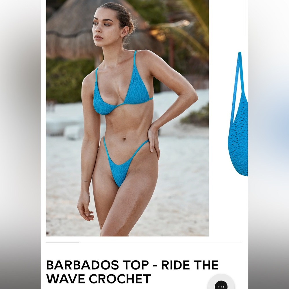 Monday Swimwear Barbados Top Ride The Wave Crochet Size Small